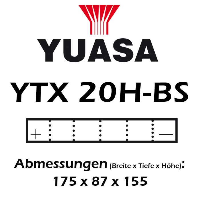Batterie YUASA YTX20H-BS 18AH MF