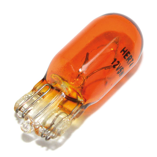 Glassockellampe HERT 12V 5W (T10) orange Verpackungseinheit mit 10 Stück