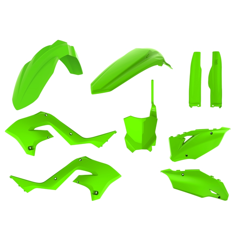 POLISPORT Restyle Plastikbausatz Limettengrün passend für Kawasaki KX125/250