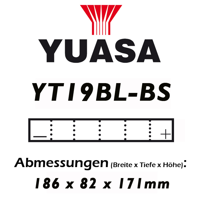 Batterie YUASA YT19BL-BS 19 AH MF
