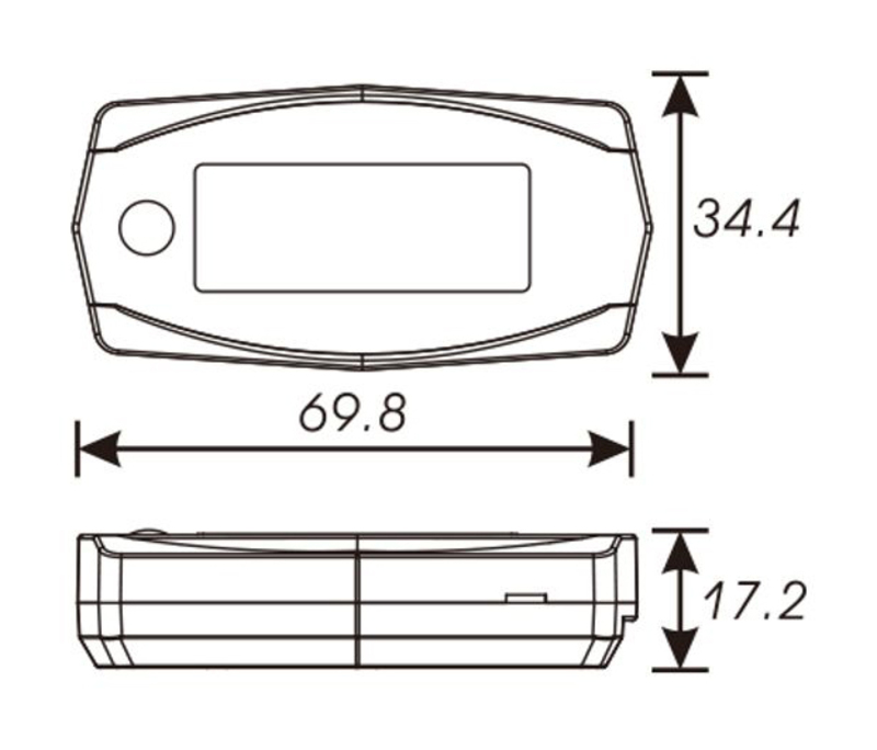 KOSO Betriebsstundenzähler + DrehzahlmesserMini Style universal KOSO Betriebsstundenzähler + DrehzahlmesserMini Style universal
