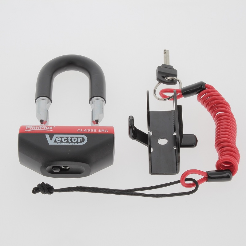 OXFORD XA6 LK270 Disc Lock VECTOR Diebstahlschutz-Set mit Kette 1.30m + MiniMax+ Diebstahlschutz/Scheibe Schloss
