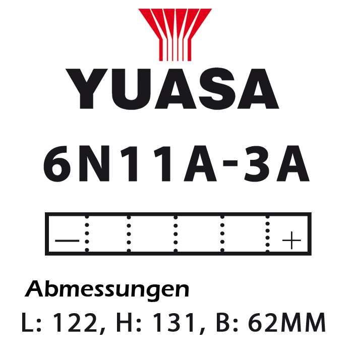 Batterie YUASA 6N11A-3A 11 AH