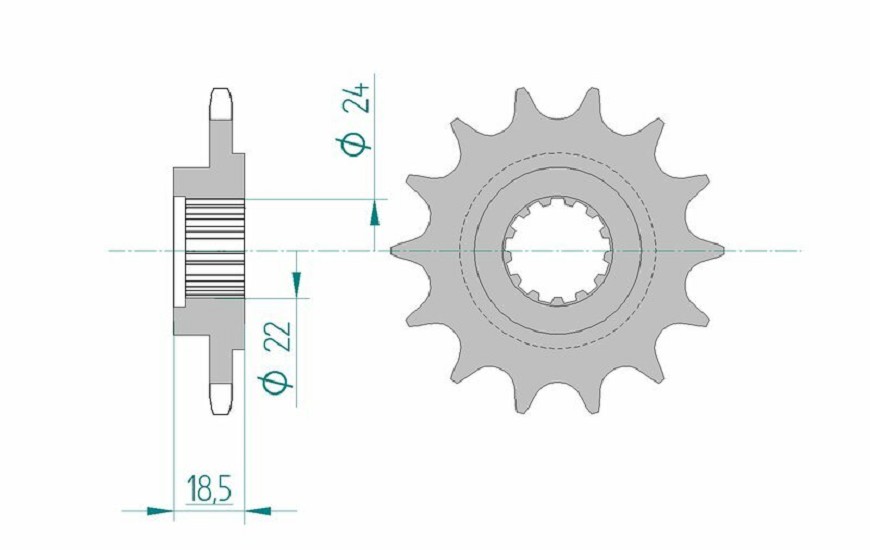 AFAM Standard Stahlritzel vorne 24603 - 520