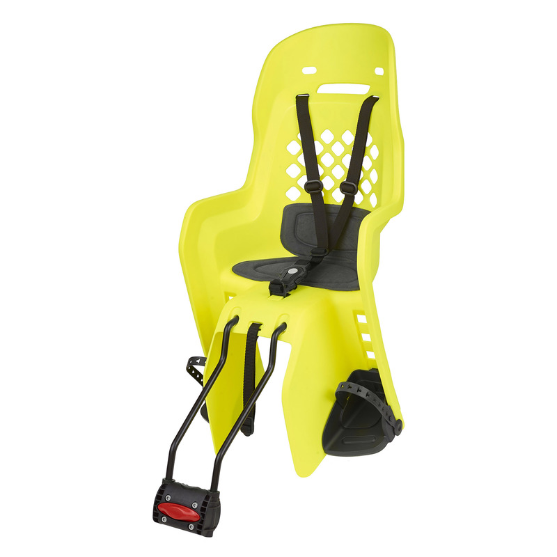 POLISPORT Joy FF 29 Rear Child Bike Seat Frame Mounting - Neon Yellow/Dark Gray