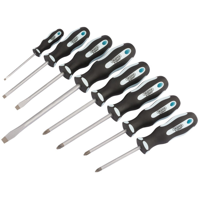 DRAPER Expert Heavy Duty Soft Grip Schraubendreher-Set - 8-teilig DRAPER Expert Heavy Duty Soft Grip Schraubendreher-Set - 8-teilig