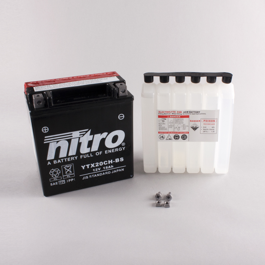 Batterie NITRO NTX20CH-BS (CP) HP mit Säurepack 12V/18Ah [150x87x161] CCA=270A