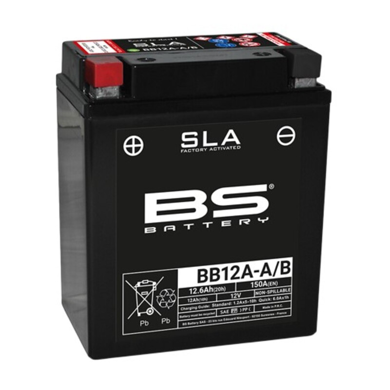 BS BATTERY SLA Batterie wartungsfrei werkseitig aktiviert - BB12A-A/B FA