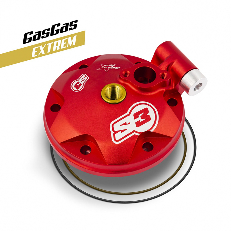 S3 Extreme Enduro Zylinderkopf & Einsatz-Kit Niedrige Kompression Rot Gas