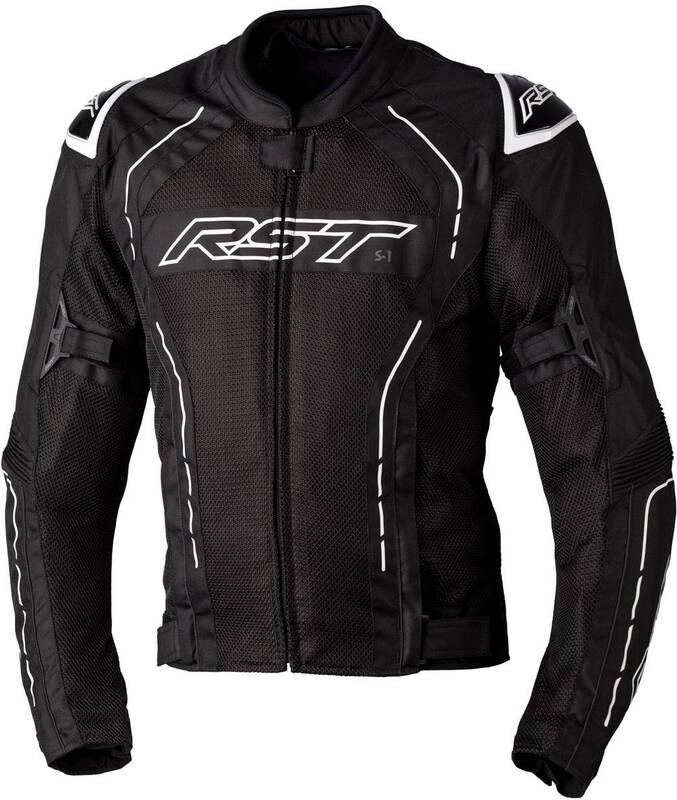 RST S1 Mesh CE Textil-Jacke - Schwarz/Weiß Größe S