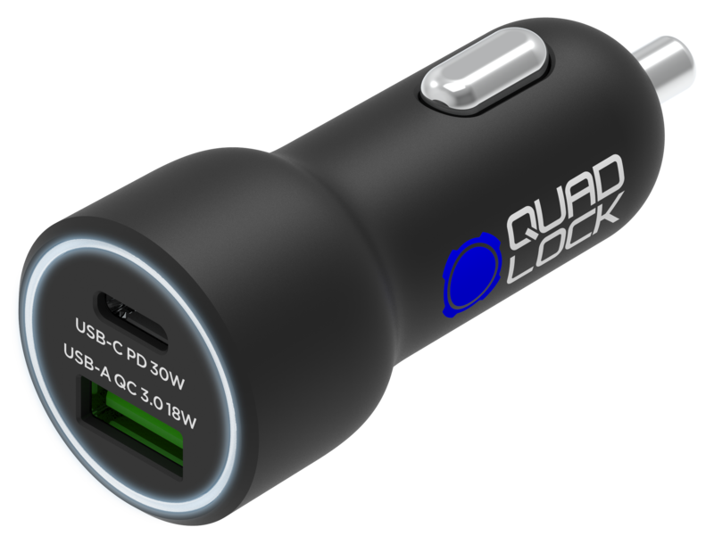 QUAD LOCK Dual USB (C+A) Autoladegerät 48W QUAD LOCK Dual USB (C+A) Autoladegerät 48W