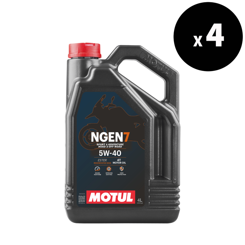 MOTUL NGEN 7 4T Motor Oil - 5W-40 4L (x4)