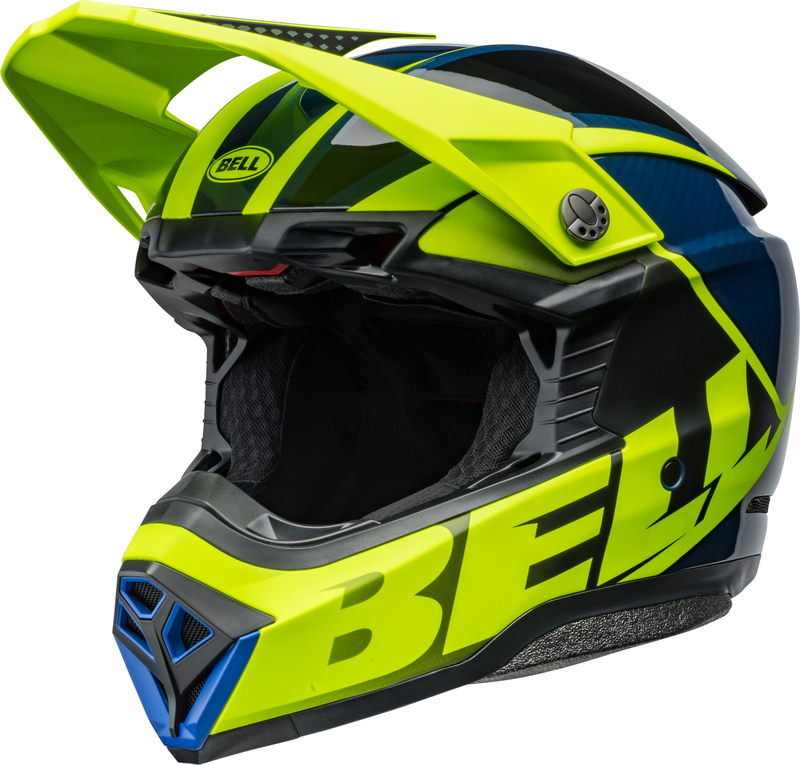 BELL Moto-10 Spherical Helm - Sliced Matte/Gloss Retina/Blue