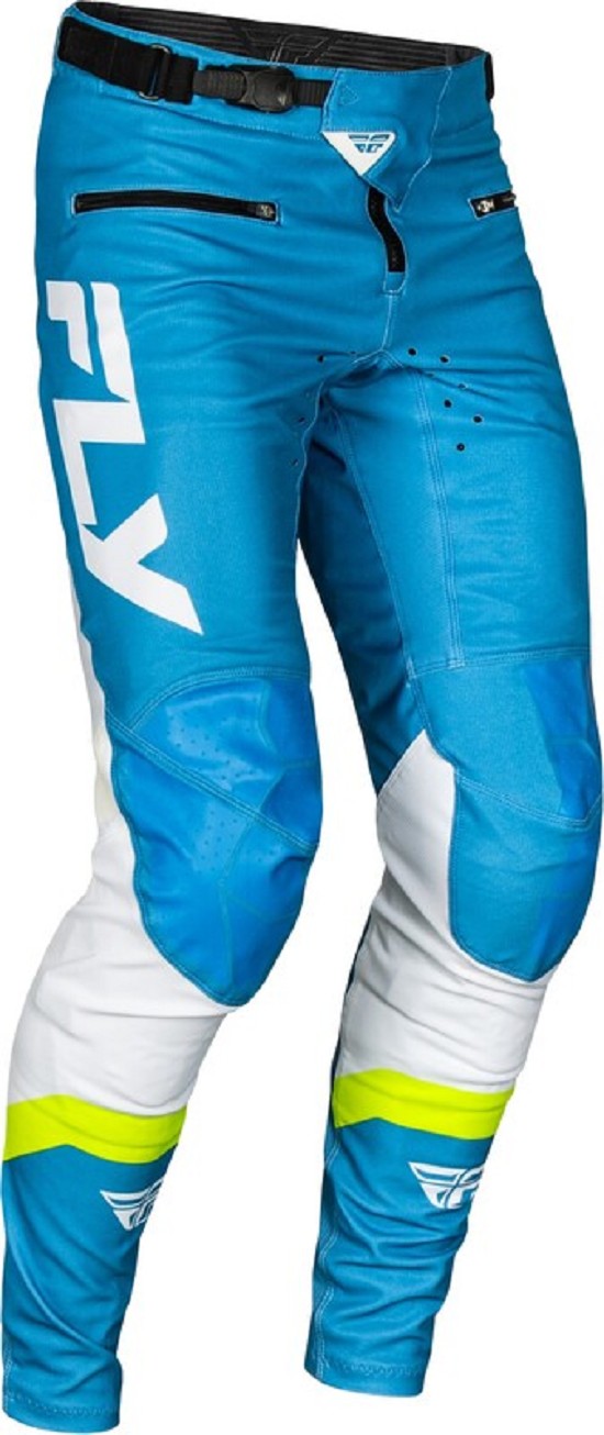 FLY RACING Rayce Jugend Fahrradhose - Blau/Weiß/Limettengrün