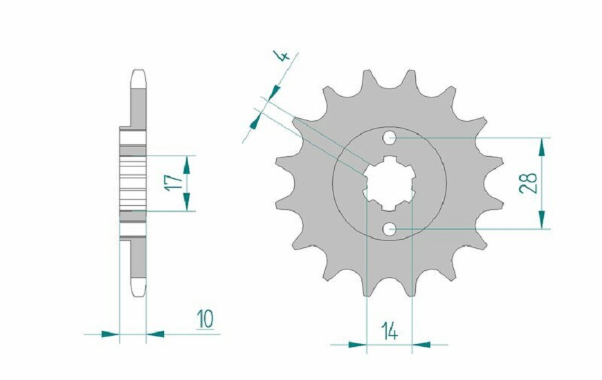 AFAM Standard Stahlritzel vorne 49100 - 420 AFAM Standard Stahlritzel vorne 49100 - 420