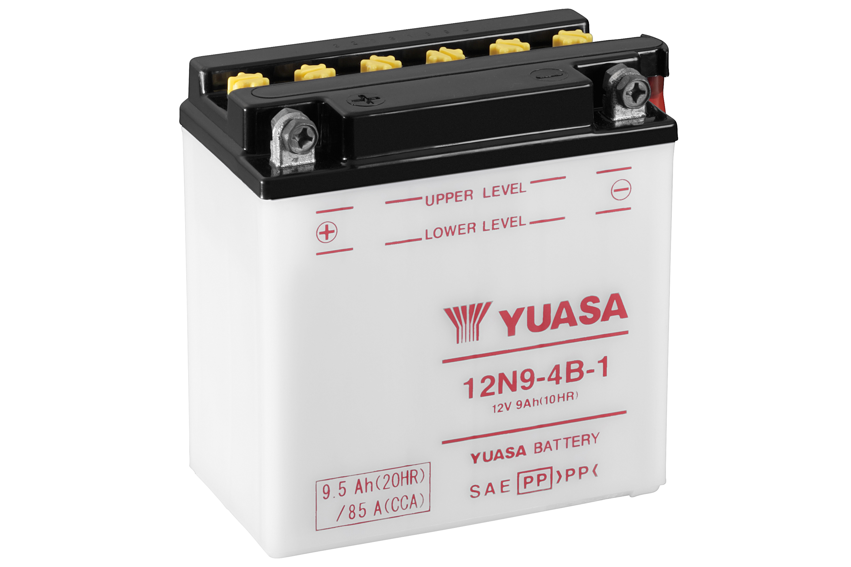 Batterie YUASA 12N9-4B-1 (CP) mit Säurepack 12V/9AH (10 Std.) [135x75x139] CCA=85A