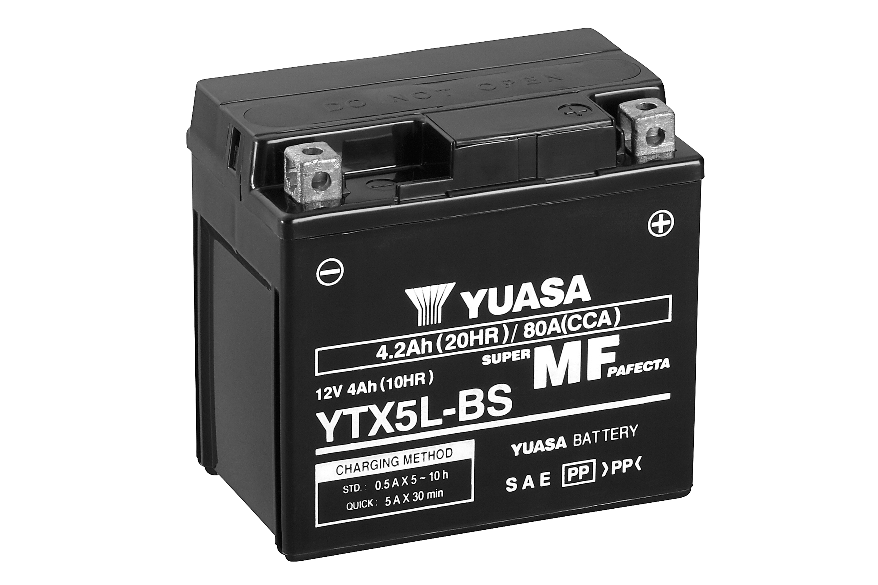 Batterie YUASA YTX5L (WC) AGM / Gel 12V/4AH (10 Std.) [115x72x107] CCA=80A