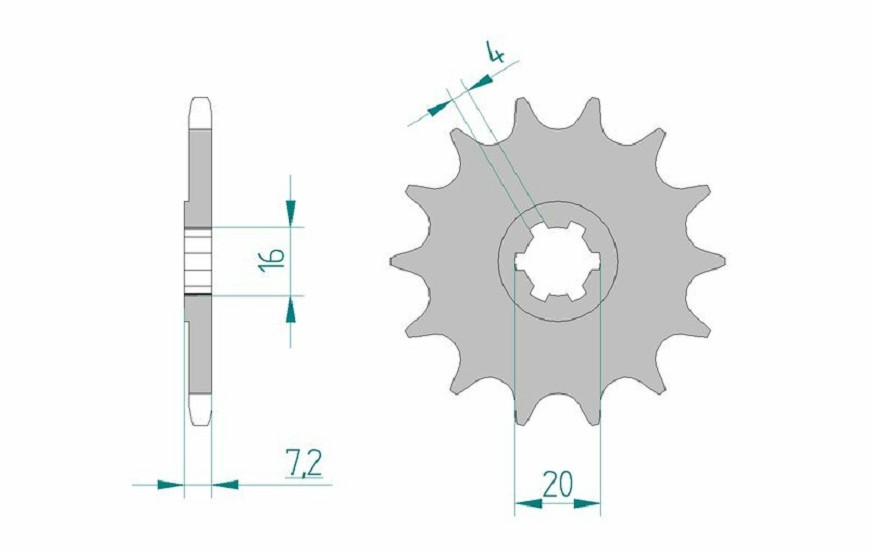AFAM Standard Stahlritzel vorne 22104 - 520