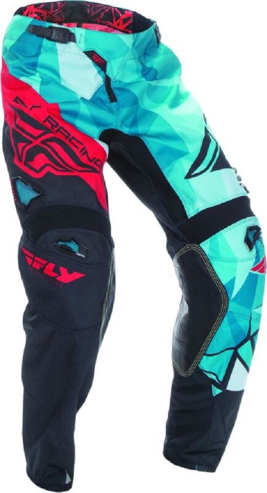 FLY RACING Kinetic Crux pants Teal/Red Sz 30 FLY RACING Kinetic Crux pants Teal/Red Sz 28