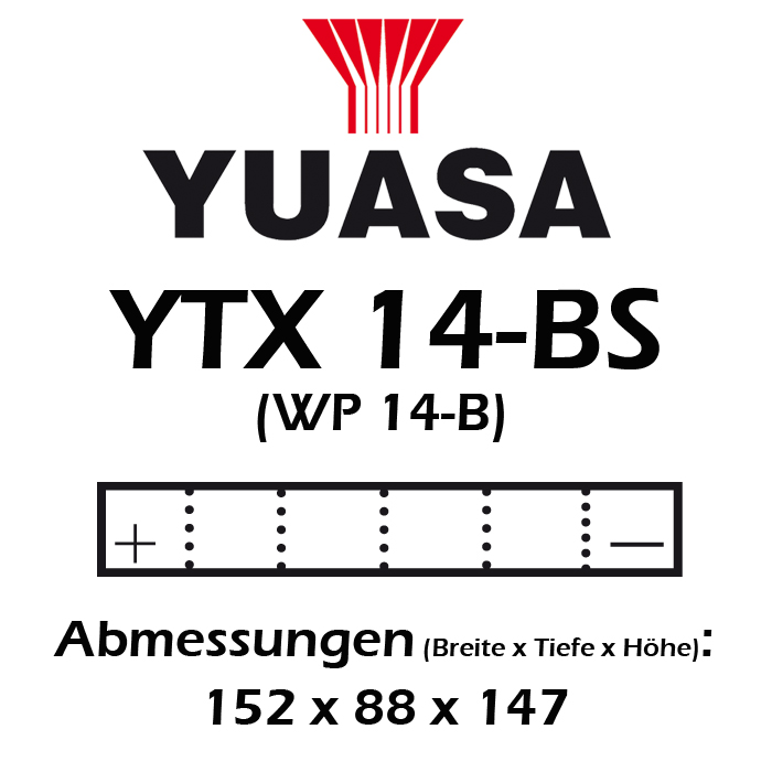 Batterie YUASA YTX14-BS 12 AH MF