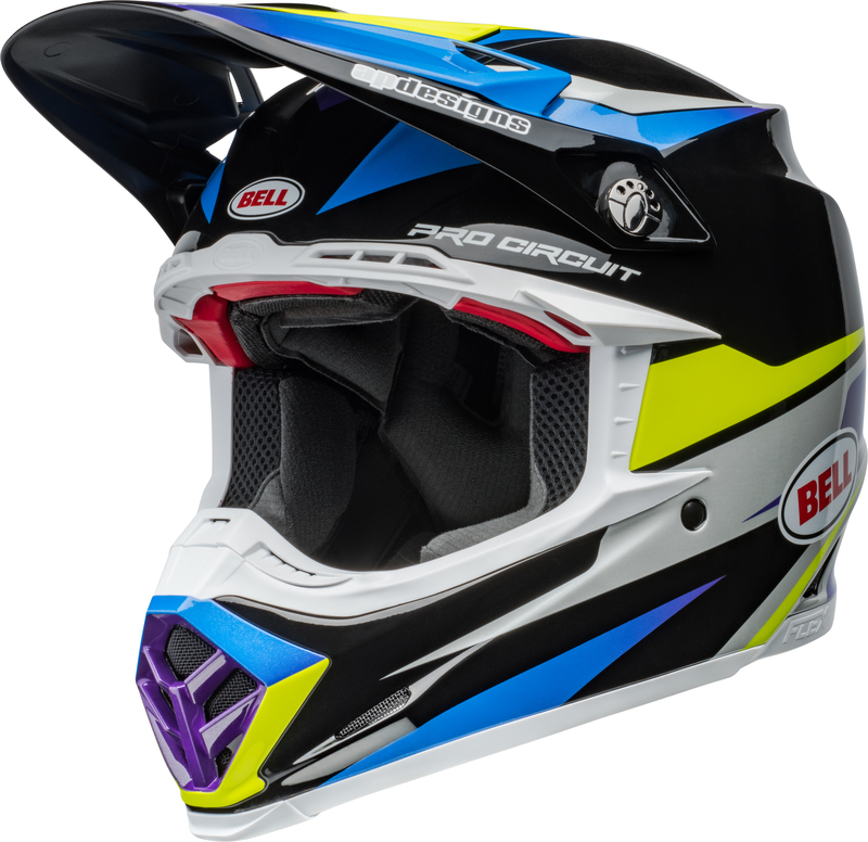 BELL Moto-9S Flex Helm - Pro Circuit 24 Gloss Black/Blue BELL Moto-9S Flex Helm - Pro Circuit 24 Gloss Black/Blue