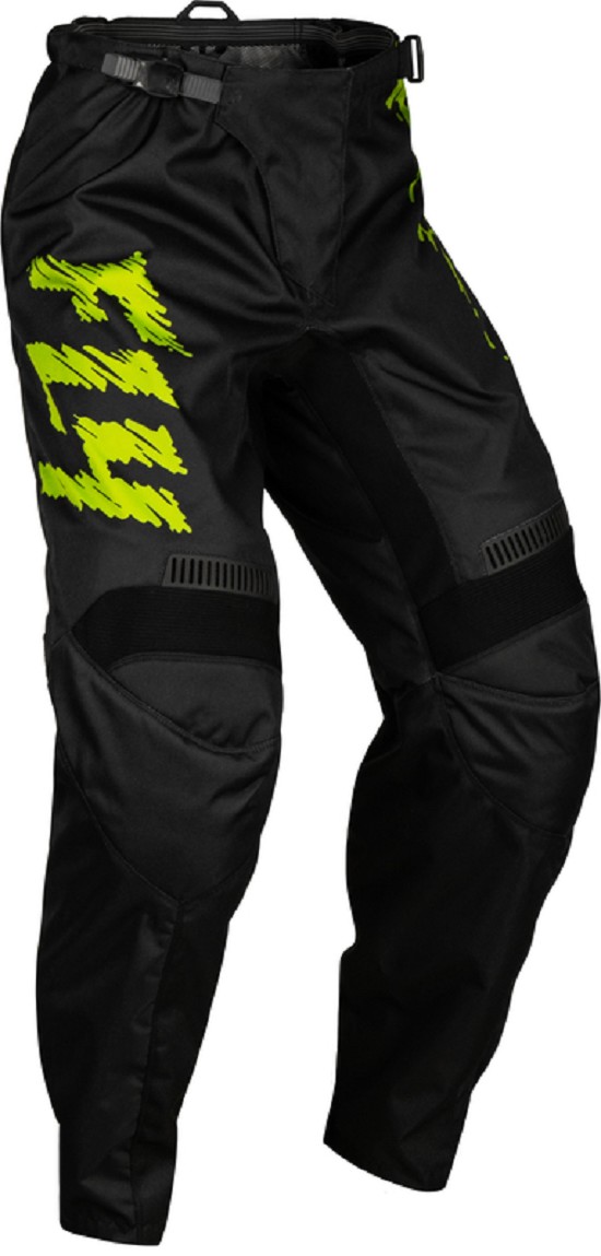 FLY RACING F-16 Jugend Hose - Schwarz/Neongrün/Hellgrau FLY RACING F-16 Jugend Hose - Schwarz/Neon Grün/Hell Grau