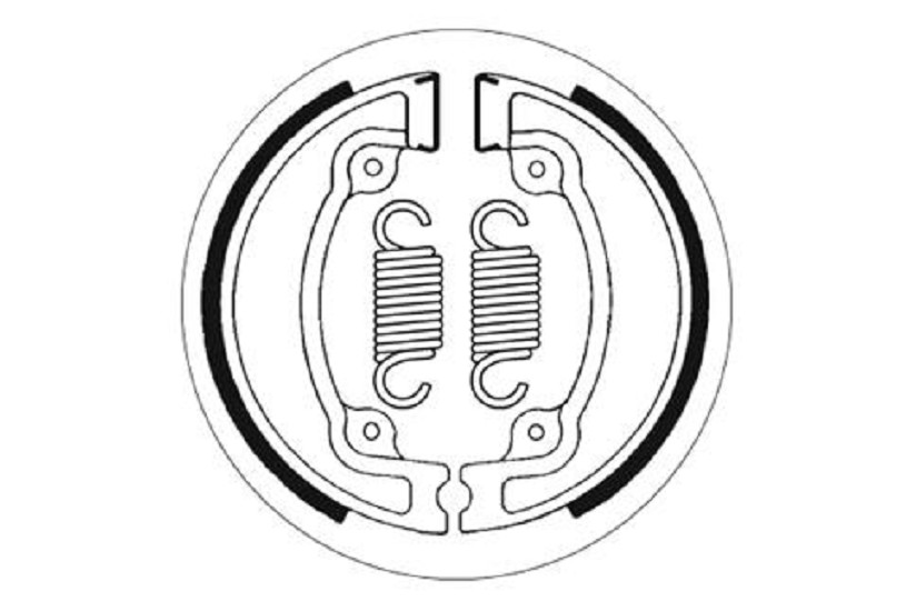 Bremsbacke SBS 2041 Maße: 130 x 25