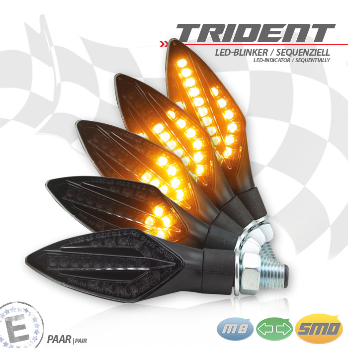 SMD-Blinker TRIDENT SEQ schwarz SMD-Blinker TRIDENT SEQ schwarz