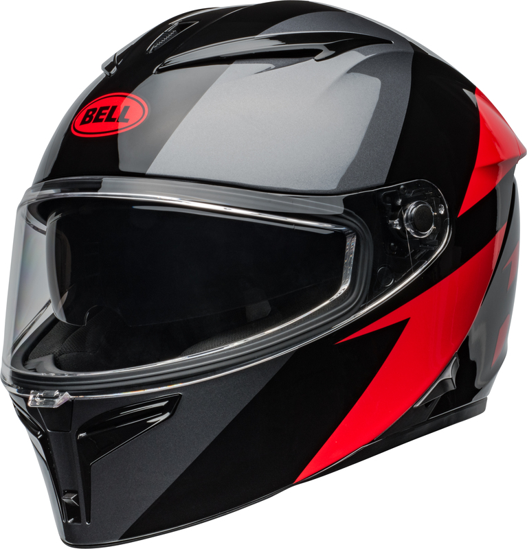 BELL Lithium Helm - Shear Gloss Metallic Gray/Red
