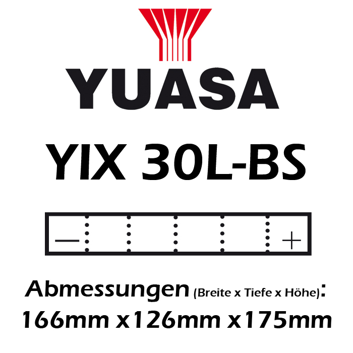 Batterie YUASA YIX30L-BS 30 AH MF