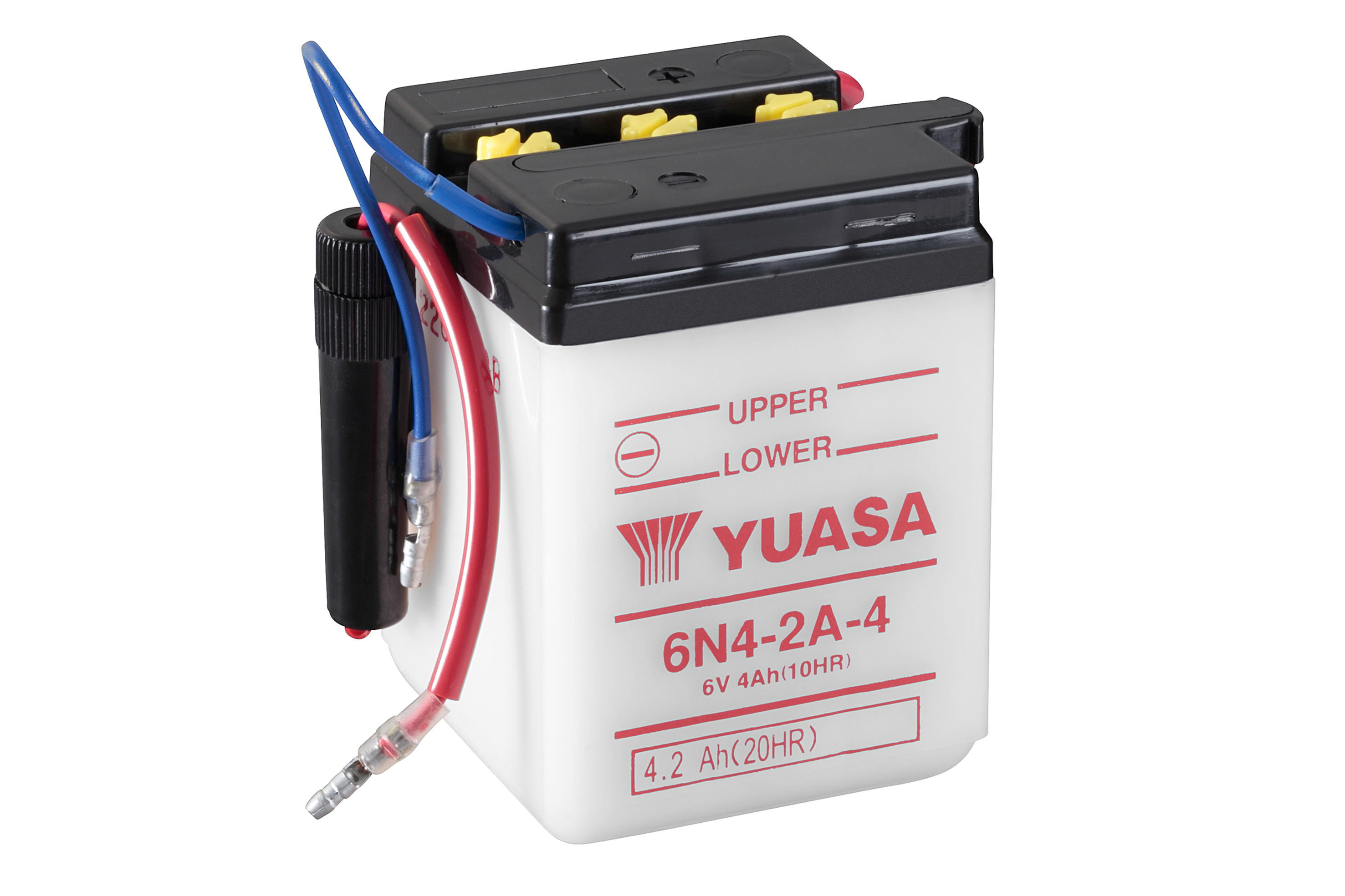 Batterie YUASA 6N4-2A-4 (DC) ohne Säure 6V/4AH (10 Std.) [71x71x96] Säurefüllmenge 200 ml