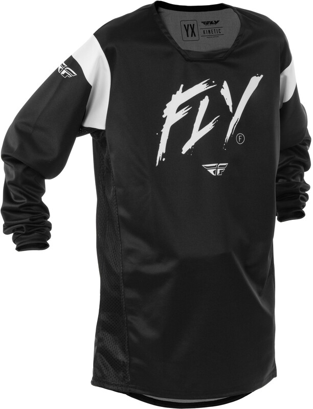 FLY RACING Kinetic Stoke Youth Jersey - Schwarz/Weiß FLY RACING Kinetic Stoke Youth Jersey - Schwarz/Weiß