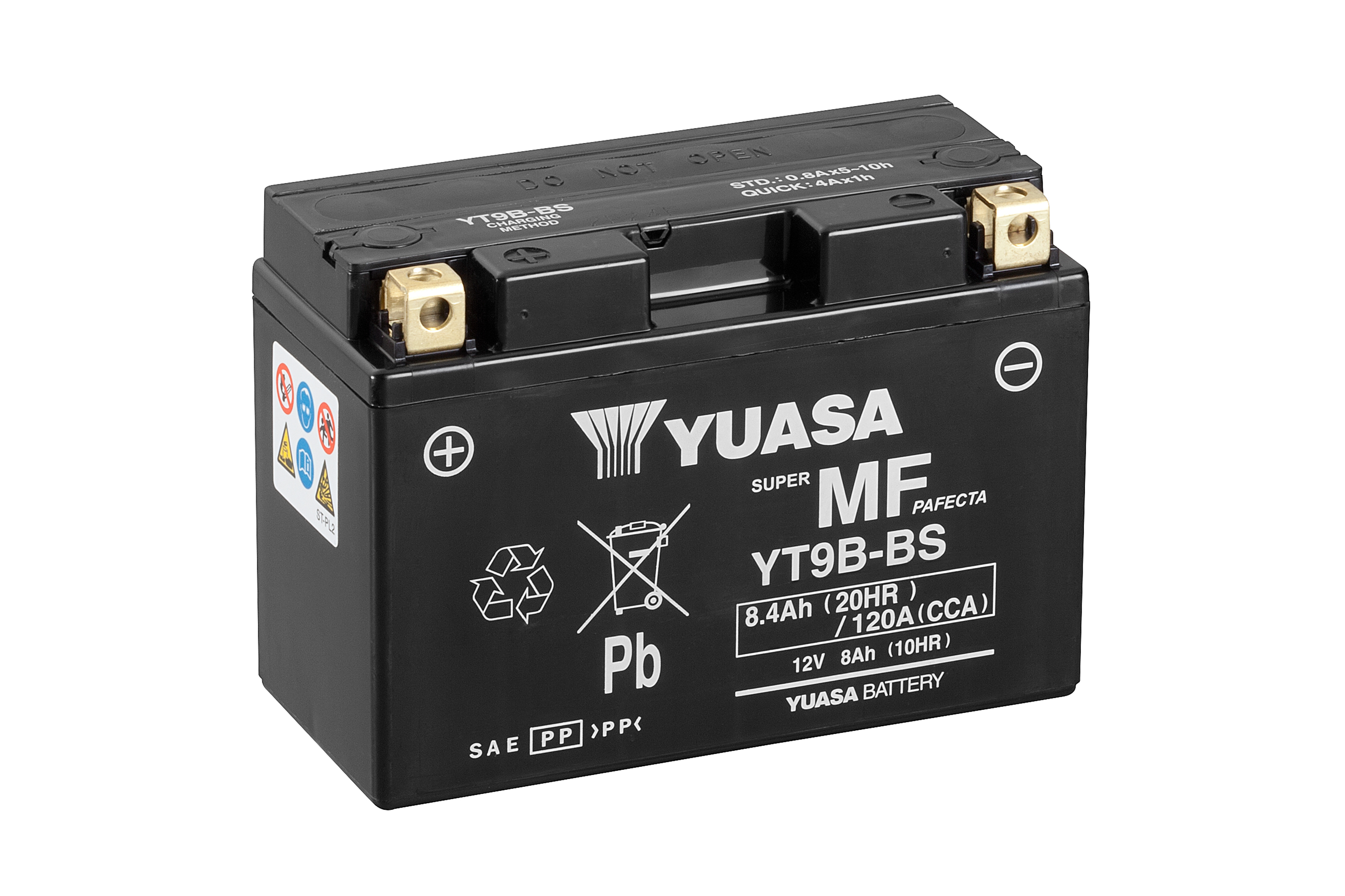Batterie YUASA YT9B-BS (CP) mit Säurepack 12V/8AH (10 Std.) [150x70x105] CCA=120A