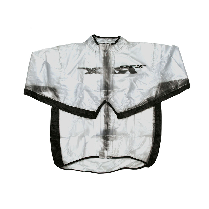 RFX Sport Regenjacke (Transparent/Schwarz) Größe Jugend Größe S (6-8) RFX Sport Regenjacke (Transparent/Schwarz) Größe Jugend Größe S (6-8)