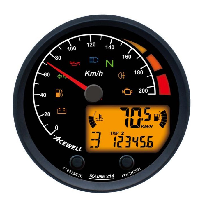 ACEWELL Analog Tacho 210 Km/h Digital DZM ACEWELL Analog Tacho 210 Km/h Digital DZM