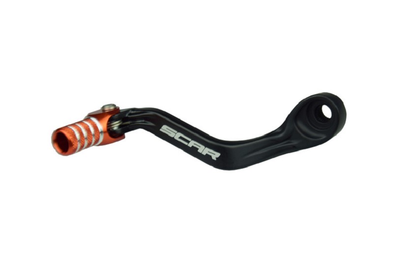 SCAR Schalthebel schwarz matt/Endstück orange