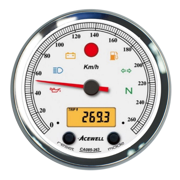 ACEWELL Analog Tacho 260 Km/h Digital DZM ACEWELL Analog Tacho 260 Km/h Digital DZM