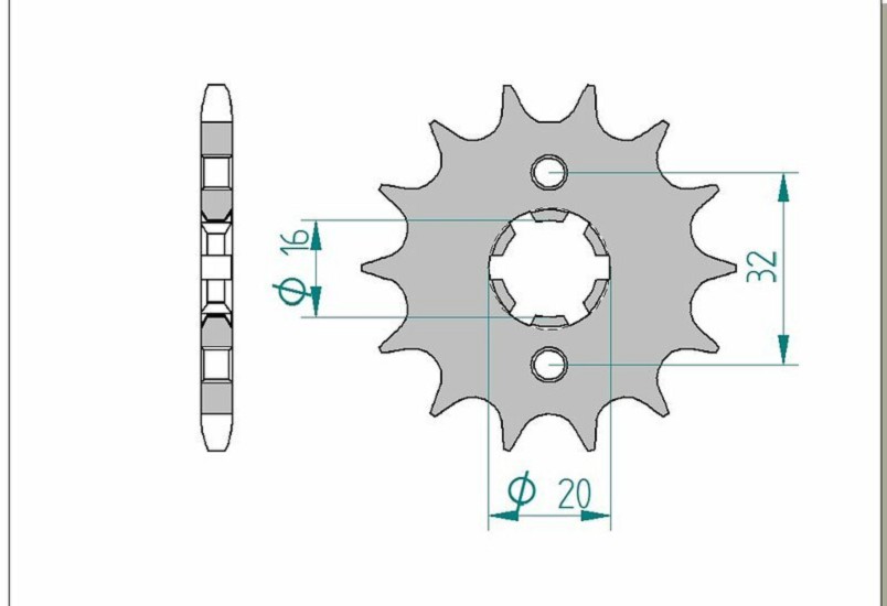 AFAM Standard Stahlritzel vorne 21208 - 428 AFAM Standard Stahlritzel vorne 21208 - 428