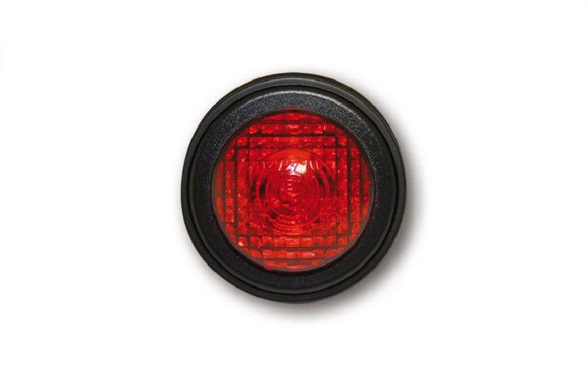 SHIN YO LED-Rücklicht Old School TYP1 Schwarz Rotes Glas