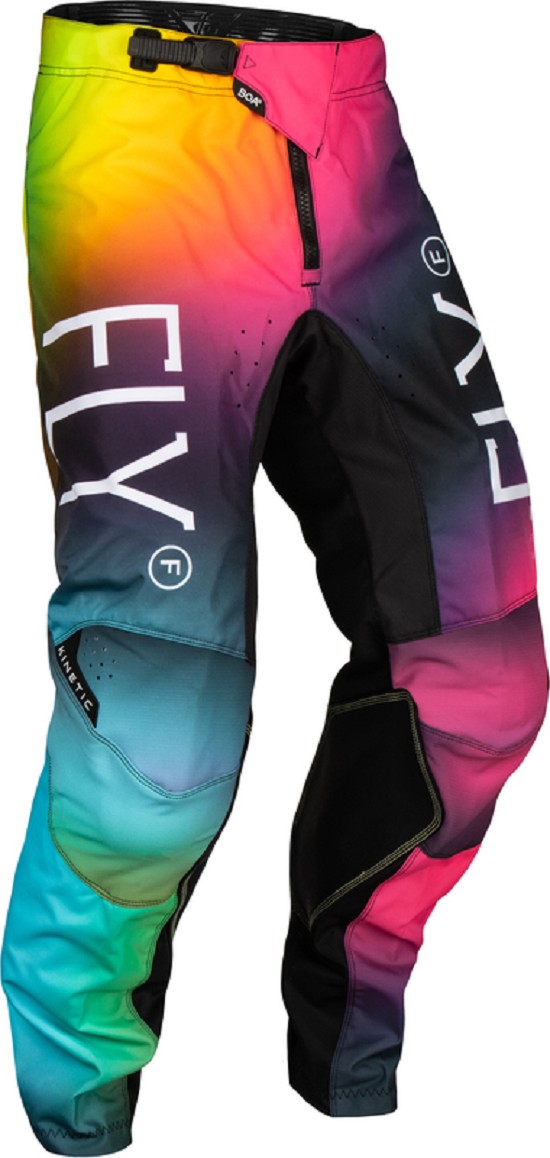 FLY RACING Kinetic Prodigy Jugendhose - Fuchsia/Blau/Hi-Vis