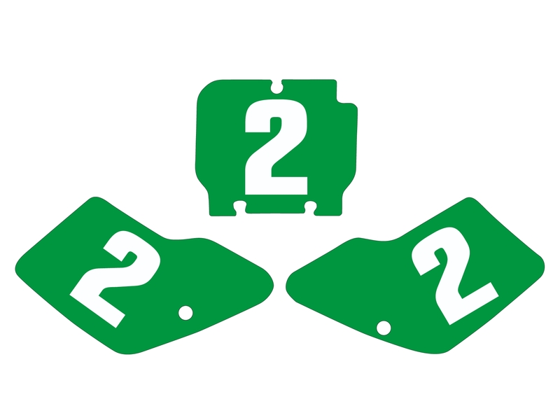 TECNOSEL Plate Stickers Green passend für Kawasaki KX125/250
