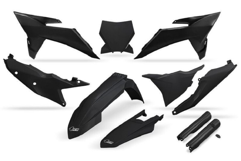 UFO Komplett Kunstoff-Kit mit Gabelschützer - Schwarz