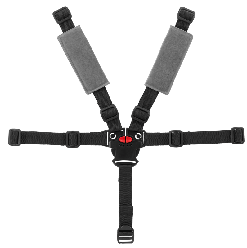 POLISPORT 5 Point Safety Harness Belt + Paddings Black Grey Bilby Ff/Cfs/Rs