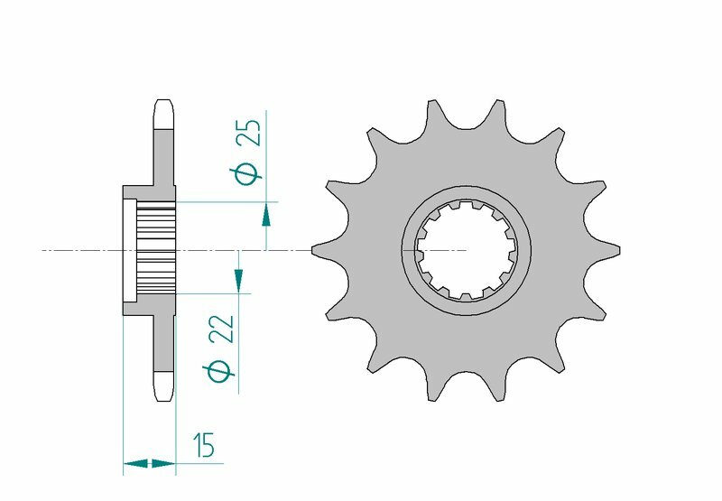 AFAM Standard Stahlritzel vorne 24510 - 520 AFAM Standard Stahlritzel vorne 24510 - 520