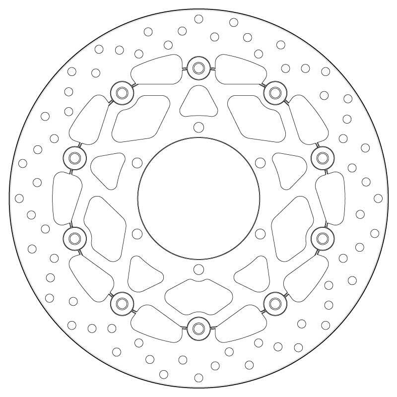 BREMBO Serie Oro rund schwimmende Bremsscheibe