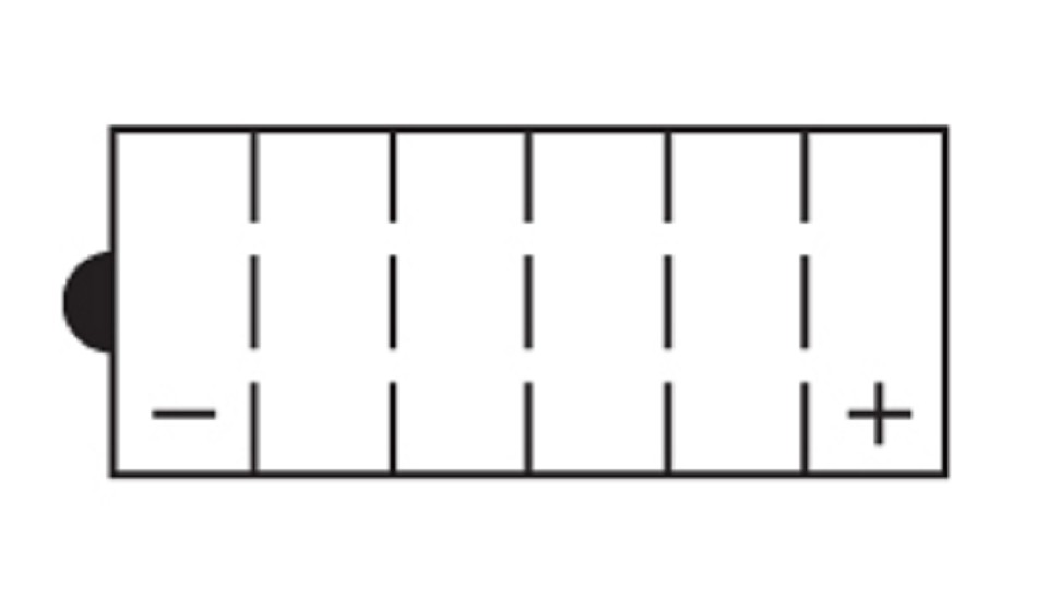 Batterie NITRO NB12AL-A2 (CP) mit Säurepack 12V/12Ah [134x80x160] CCA=165A
