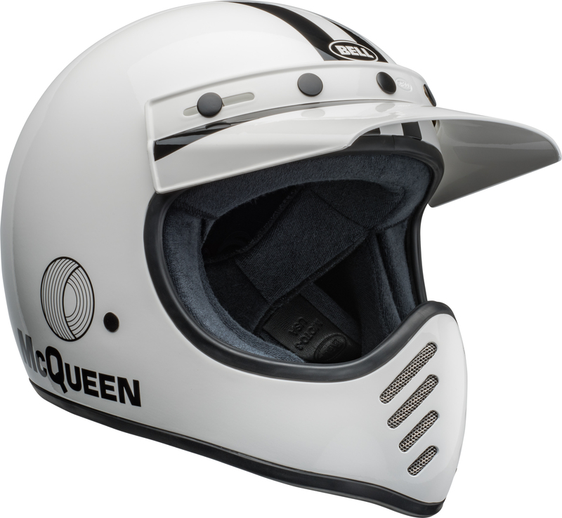 BELL Moto-3 Helm - Steve McQueen Gloss White/Black