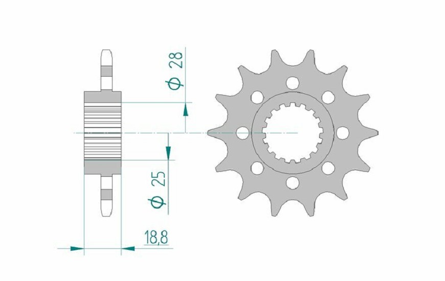 AFAM Standard Stahlritzel vorne 61601 - 520