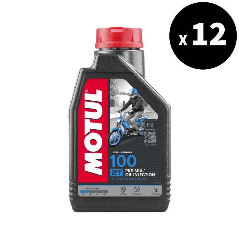 MOTUL 100 2T Motomix Motor Oil - 1L x12 MOTUL 100 2T Motomix Motor Oil - 1L x12