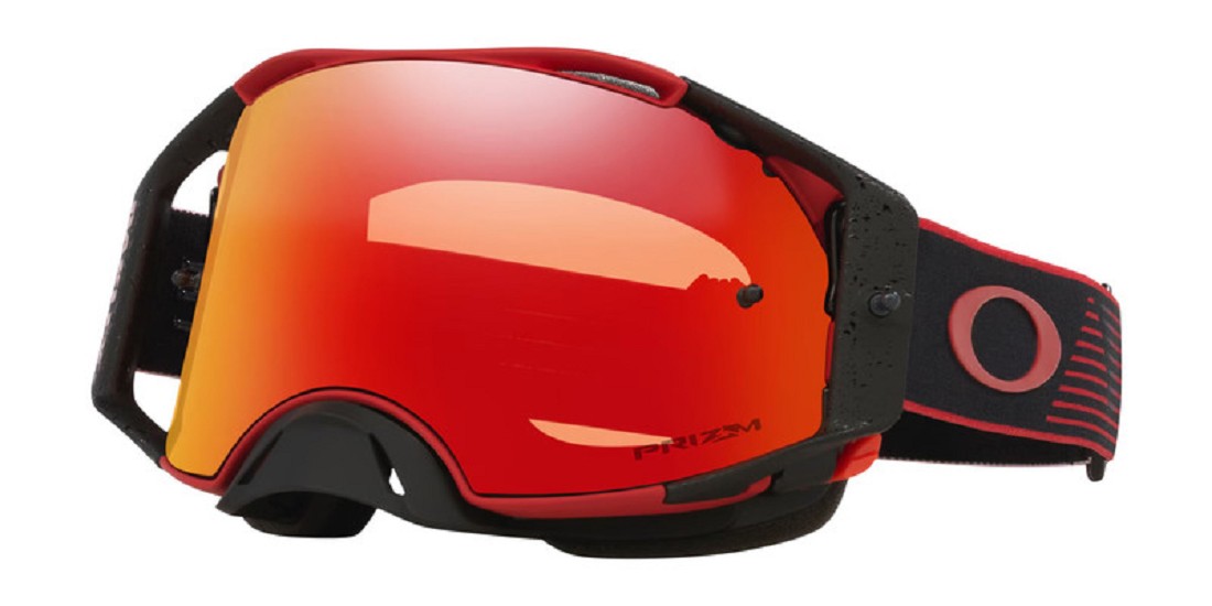 OAKLEY Airbrake MX Brille - Red Motion Prizm MX Torch Iridium Glas